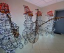 Светодиодная фигура «Снеговики музыканты»