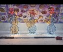 Светодиодная фигура «Снеговичок музыкант»