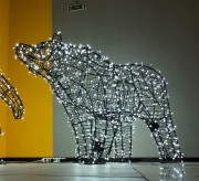 Светодиодная фигура на металлическом каркасе «Медведь»