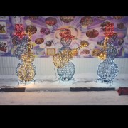 Светодиодная фигура «Снеговичок музыкант»